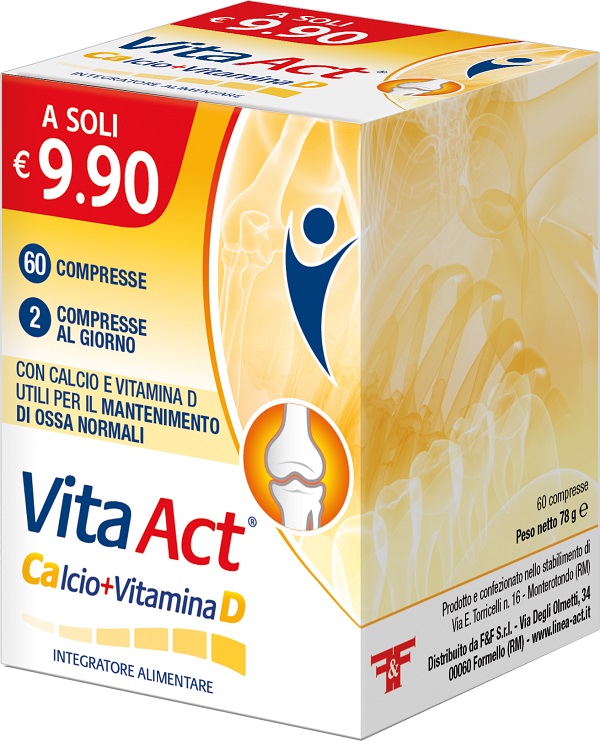 CALCIO + VITAMINA D ACT 60 COMPRESSE - Farmacia Rossi2 - Farmacia Rossi 
