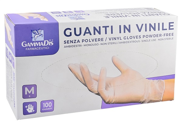 GUANTI VINILE SENZA POLVERE SMALL 100 PEZZI GAMMADIS - Farmacia Rossi2 - Farmacia Rossi 
