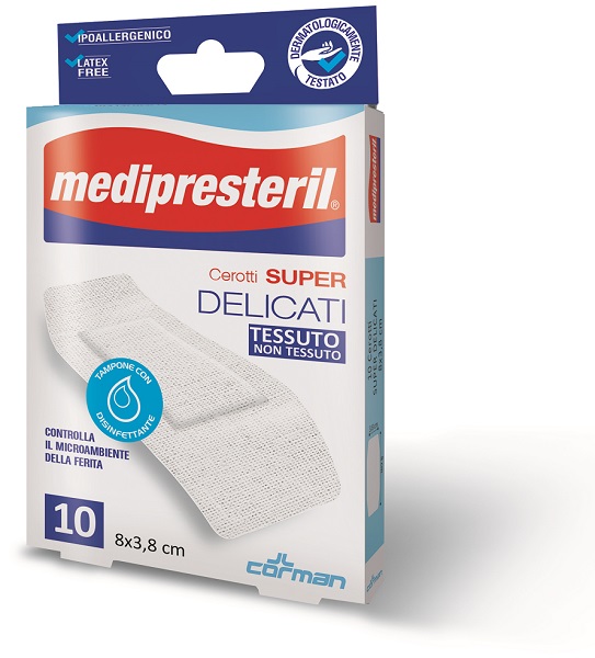 MEDIPRESTERIL CEROTTI DELICATI SUPER 8 X 3,8 10 PEZZI - Farmacia Rossi2 - Farmacia Rossi 