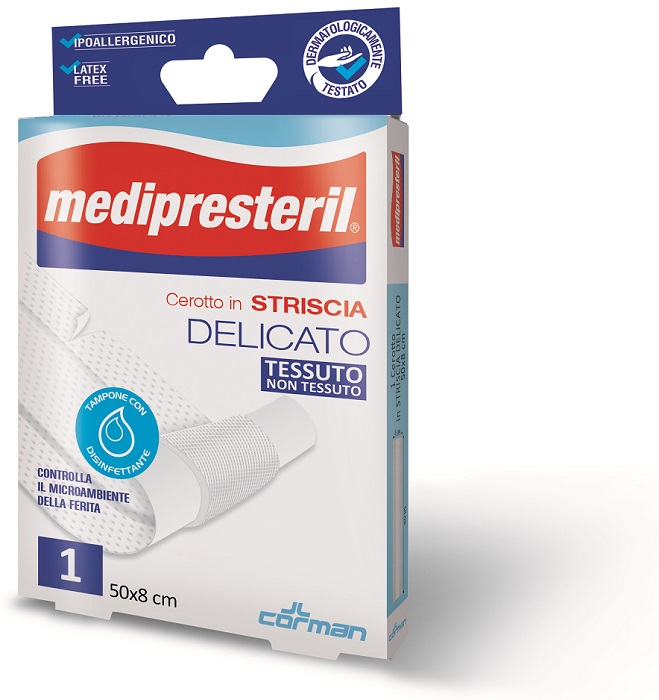 MEDIPRESTERIL CEROTTO ESTENSIBILE 1 STRISCIA 50 X 8 CM - Farmacia Rossi2 - Farmacia Rossi 