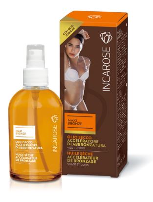 INCAROSE MAXI BRONZE OLIO SECCO ACCELERATORE DI ABBRONZATURA 125 ML - Farmacia Rossi2 - Farmacia Rossi 