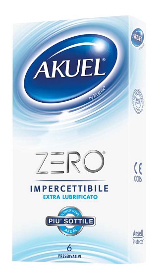PROFILATTICO AKUEL ZERO EXTRALUBRIFICATO BOX DA 6 PEZZI - Farmacia Rossi2 - Farmacia Rossi 