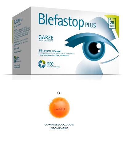 BLEFASTOP PLUS GARZA IN COTONE PIEGATA CON FILO DI BARIO 28 SALVIETTE MONOUSO + 1 COMPRESSA OCULARE RISCALDABILE - Farmacia Rossi2 - Farmacia Rossi 
