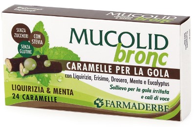 MUCOLID BRONC MENTA LIQUIRIZIA CARAMELLE 70 G - Farmacia Rossi2 - Farmacia Rossi 