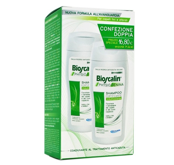 BIOSCALIN PHYSIOGENINA SHAMPOO FORTIFICANTE VOLUMIZZANTE COFANETTO 2 FLACONI - Farmacia Rossi2 - Farmacia Rossi 