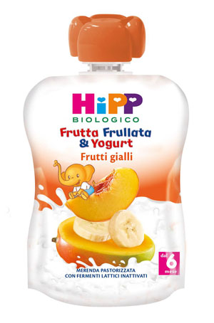 HIPP BIO FRUTTA FRULLATA YOGURT FRUTTI GIALLI 90 G - Farmacia Rossi2 - Farmacia Rossi 
