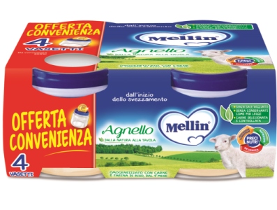 MELLIN OMOGENEIZZATO AGNELLO 4 PEZZI X 80 G - Farmacia Rossi2 - Farmacia Rossi 