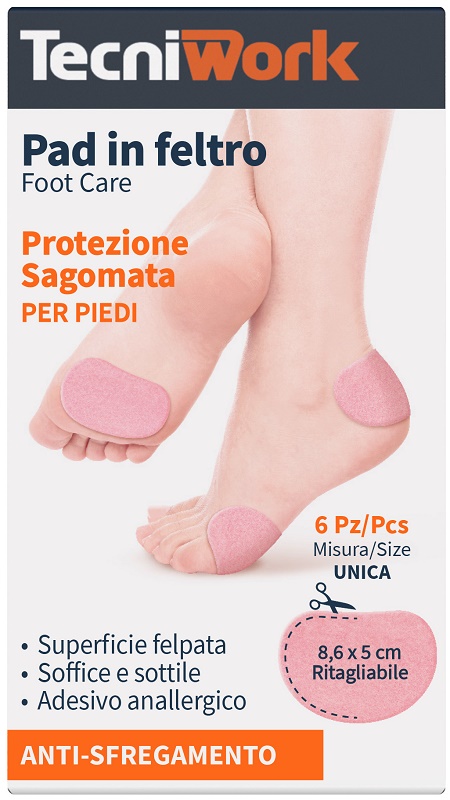 PAD IN FELTRO SAGOMATO 8,6X5CM 6 PEZZI - Farmacia Rossi2 - Farmacia Rossi 