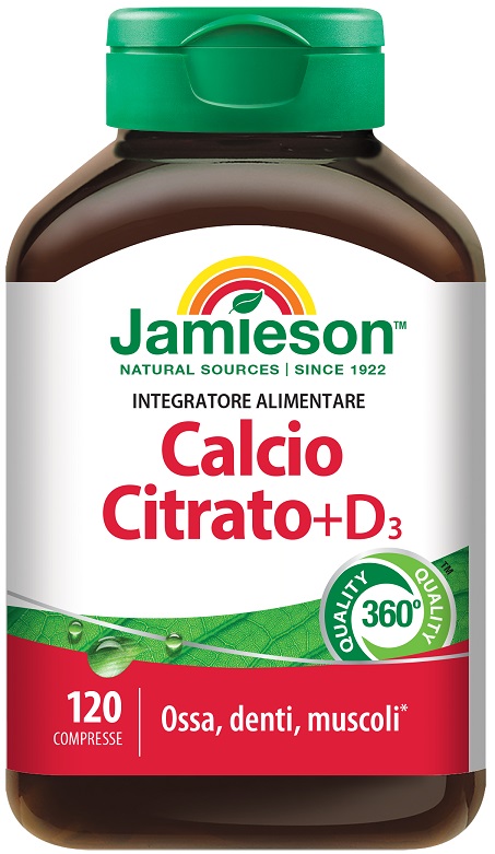 JAMIESON CALCIO CITRATO + VITAMINA D3 120 COMPRESSE - Farmacia Rossi2 - Farmacia Rossi 