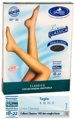 SAUBER CLASSICO COLLANT 140 DENARI MAGLIA LISCIA CAMEL 5 - Farmacia Rossi2 - Farmacia Rossi 