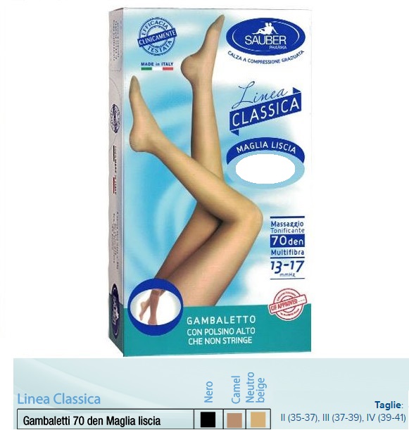 SAUBER GAMBALETTO MAGLIA LISCIA 140 DENARI BEIGE 2 - Farmacia Rossi2 - Farmacia Rossi 