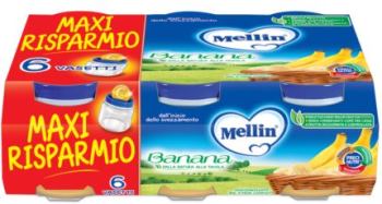 MELLIN OMOGENEIZZATO BANANA 6 X 100 G - Farmacia Rossi2 - Farmacia Rossi 