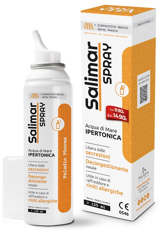 SPRAY NASALE IPERTONICO SANAVITA SALIMAR 125 ML - Farmacia Rossi2 - Farmacia Rossi 
