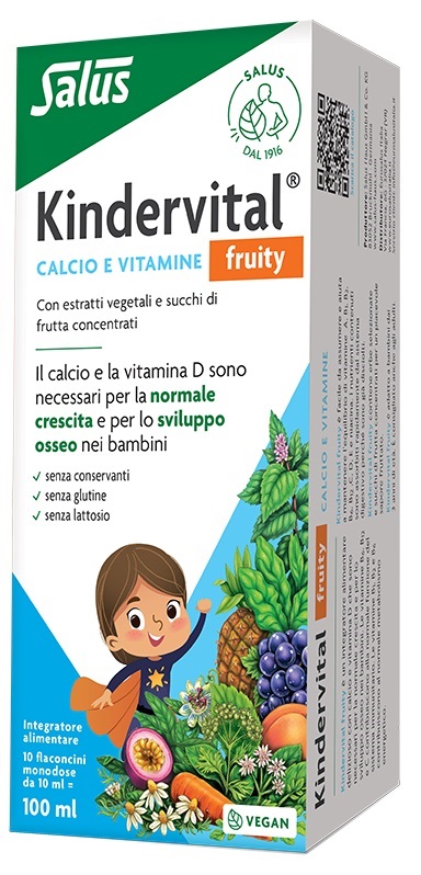 FLORADIX KINDERVITAL FRUITY FORMULA POTENZIATA 10 FLACONCINI MONODOSE X 10 ML PER BAMBINI DA 3 A 12 ANNI - Farmacia Rossi2 - Farmacia Rossi 