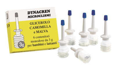 DYNACREN MICROCLISMI CAMOMILLA E MALVA 6 PEZZI DA 3 G PER BAMBINI E LATTANTI - Farmacia Rossi2 - Farmacia Rossi 