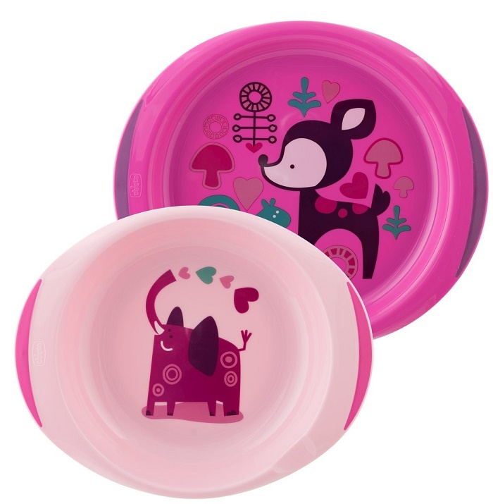 CHICCO PIATTO FONDO E PIANO 12 MESI+ ROSA/VERDE - Farmacia Rossi2 - Farmacia Rossi 