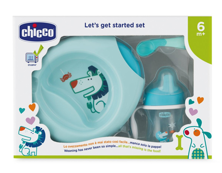 CHICCO SET PAPPA 6 MESI+ AZZURRO - Farmacia Rossi2 - Farmacia Rossi 