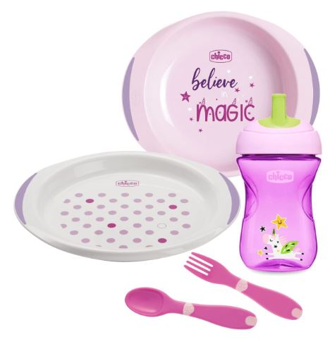 CHICCO SET PAPPA 12 MESI+ ROSA - Farmacia Rossi2 - Farmacia Rossi 
