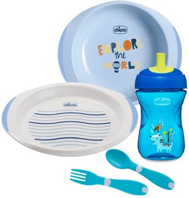 CHICCO SET PAPPA 12 MESI+ AZZURRO - Farmacia Rossi2 - Farmacia Rossi 