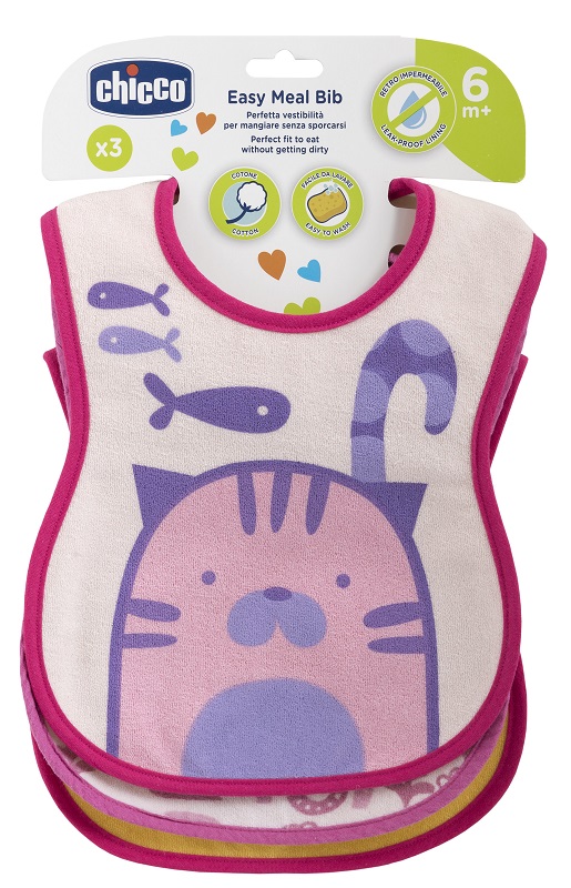 CHICCO BAVAGLINO PAPPA 6M 3 PEZZI GIRL - Farmacia Rossi2 - Farmacia Rossi 