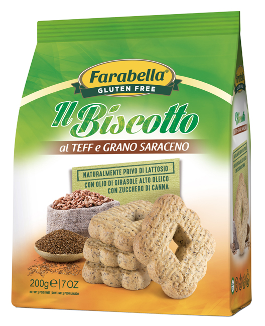 FARABELLA IL BISCOTTO AL TEFF E GRANO SARACENO 200 G - Farmacia Rossi2 - Farmacia Rossi 