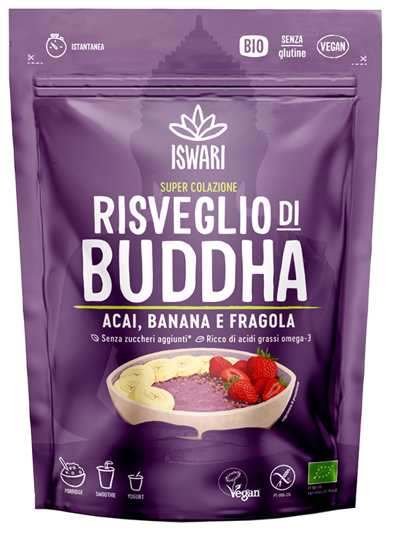ISWARI RISVEGLIO BUDDA ACAI BANANA E FRAGOLA 360 G - Farmacia Rossi2 - Farmacia Rossi 