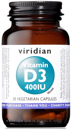 VIRIDIAN VITAMIN D3 400IU 30CPS - Farmacia Rossi2 - Farmacia Rossi 
