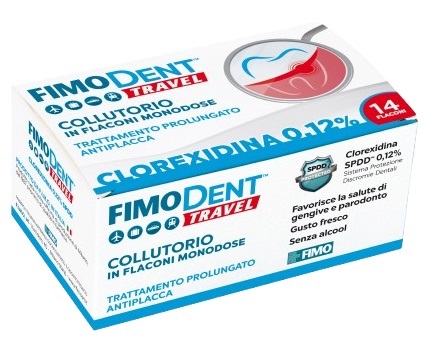 FIMODENT TRAVEL COLLUTORIO CLOREXIDINA SPDD 0,12% 14 FLACONCINI MONODOSE 10 ML - Farmacia Rossi2 - Farmacia Rossi 