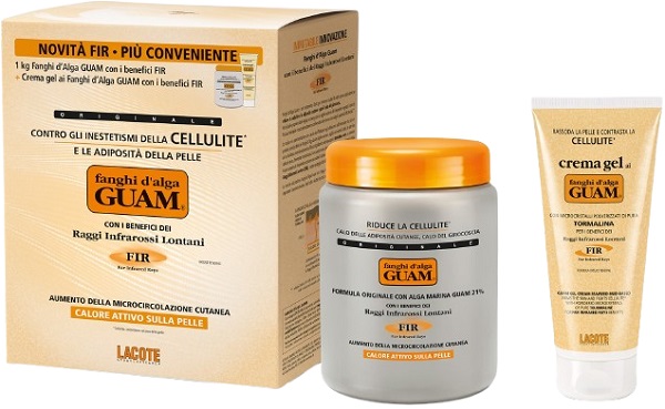 GUAM FIR FANGHI D'ALGA CONFEZIONE CONVENIENZA CON FANGHI D'ALGA GUAM FIR 1 KG + GUAM CREMA GEL FIR 200 ML - Farmacia Rossi2 - Farmacia Rossi 