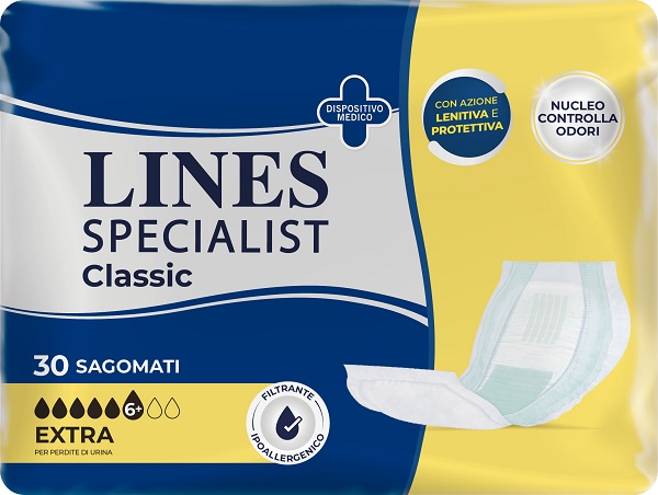 PANNOLONE LINES SPECIALIST CLASSIC SAGOMATO EXTRA 30 PEZZI - Farmacia Rossi2 - Farmacia Rossi 