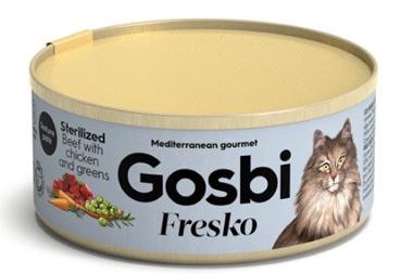 GOSBI FRESKO CAT STERILIZED BEEF CHICKEN GREENS 70 G - Farmacia Rossi2 - Farmacia Rossi 
