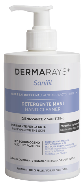 DERMARAYS SANIFIL DETERGENTE MANI IGIENIZZANTE ALOE E LATTOFERRINA 500 ML - Farmacia Rossi2 - Farmacia Rossi 