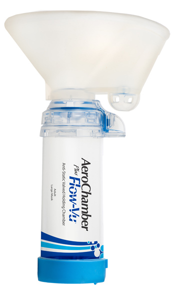 CAMERA DISTANZIATRICE ANTISTATICA AEROCHAMBER PLUS FLOWVU MASCHERA ADULTI LARGE BLU - Farmacia Rossi2 - Farmacia Rossi 