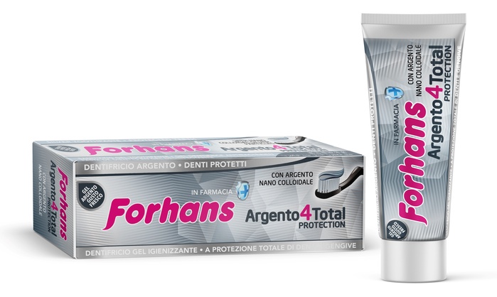 DENTIFRICIO SILVER 4 WHITE FORHANS 75 ML - Farmacia Rossi2 - Farmacia Rossi 