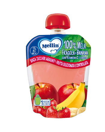 MELLIN POUCH MELA/FRAGOLA/BANANA 90 G - Farmacia Rossi2 - Farmacia Rossi 