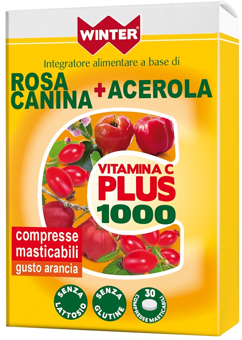 WINTER VITAMINA C PLUS 1000 ROSA CANINA + ACEROLA 30 COMPRESSE MASTICABILI - Farmacia Rossi2 - Farmacia Rossi 