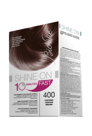BIONIKE SHINE ON FAST TRATTAMENTO COLORANTE CAPELLI CASTANO 400 60 ML + TUBO 60 ML - Farmacia Rossi2 - Farmacia Rossi 