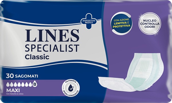PANNOLONE PER INCONTINENZA LINES SPECIAL CLASSIC SAGOMATO MAXI 30 PEZZI - Farmacia Rossi2 - Farmacia Rossi 