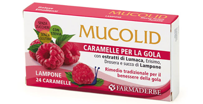 MUCOLID LUMACA & LAMPONE 24 CARAMELLE - Farmacia Rossi2 - Farmacia Rossi 