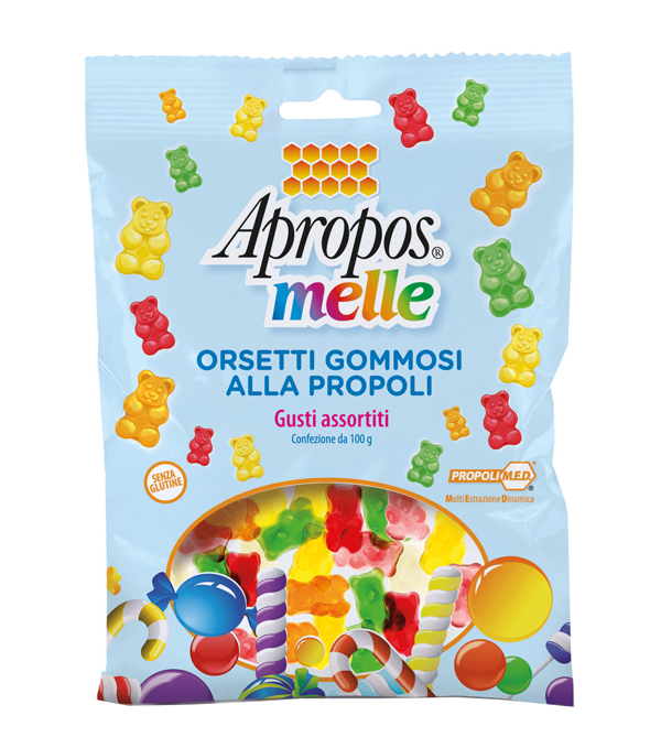 APROPOS MELLE ORSETTI GOMMOSI ALLA PROPOLI GUSTI ASSORTITI 100 G - Farmacia Rossi2 - Farmacia Rossi 