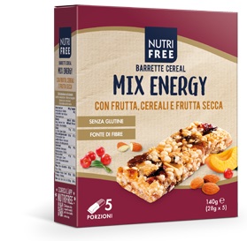 NUTRIFREE BARRETTE CEREAL MIX ENERGY 28 G X 5 - Farmacia Rossi2 - Farmacia Rossi 