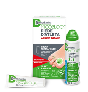 DERMOVITAMINA MICOBLOCK PIEDE D'ATLETA CREMA 30 ML + SPRAY BARRIERA 3 IN 1 100 ML - Farmacia Rossi2 - Farmacia Rossi 