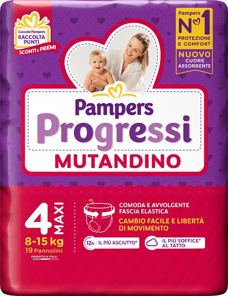 PAMPERS PROGRETGTGI MUTANDINO CP TG4 MAXI 19 PEZZI - Farmacia Rossi2 - Farmacia Rossi 