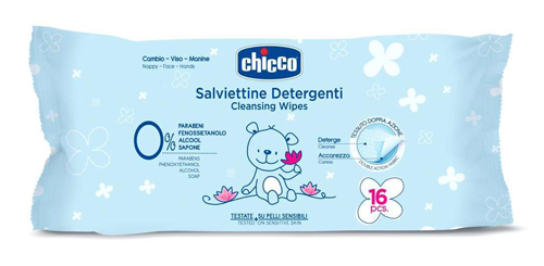 CHICCO COSMESI SALVIETTINE 16 PEZZI - Farmacia Rossi2 - Farmacia Rossi 