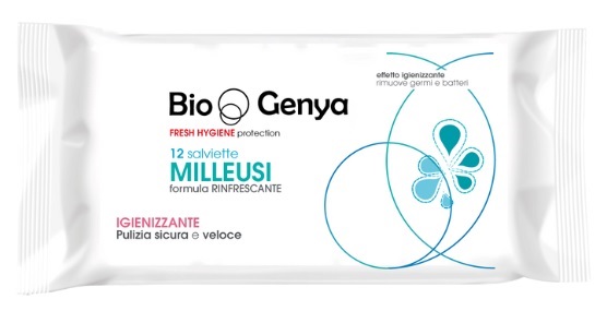 BIOGENYA FRESH HYGIENE PROTECTION 12 SALVIETTE MILLEUSI RINFRESCANTE IGIENIZZANTE - Farmacia Rossi2 - Farmacia Rossi 