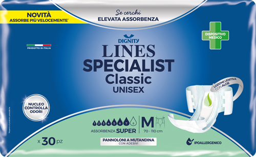 PANNOLONE MUTANDINA LINES SPECIALIST CLASSIC SUPER ULTRA MM 30 PEZZI - Farmacia Rossi2 - Farmacia Rossi 