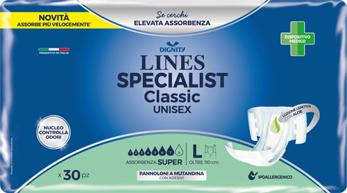 PANNOLONE MUTANDINA LINES SPECIALIST CLASSIC SUPER ULTRA MG 30 PEZZI - Farmacia Rossi2 - Farmacia Rossi 