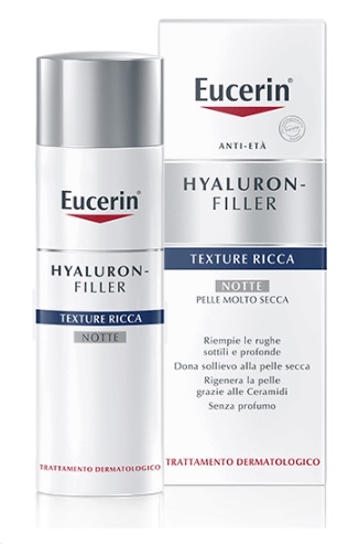 EUCERIN HYALURON+FILLER TEXTURE RICCA NOTTE 50 ML - Farmacia Rossi2 - Farmacia Rossi 