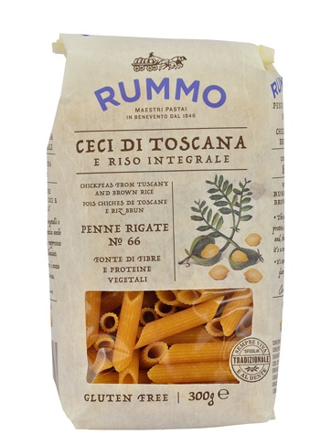 RUMMO PENNE RIGATE N 66 CECI DI TOSCANA E RISO INTEGRALE 300 G - Farmacia Rossi2 - Farmacia Rossi 