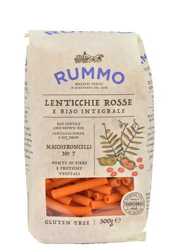 RUMMO MACCHERONCELLI N 7 LENTICCHIE ROSSE E RISO INTEGRALE 300 G - Farmacia Rossi2 - Farmacia Rossi 